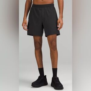 Lululemon Linerless Black 7-inch inseam Pacebreaker Shorts